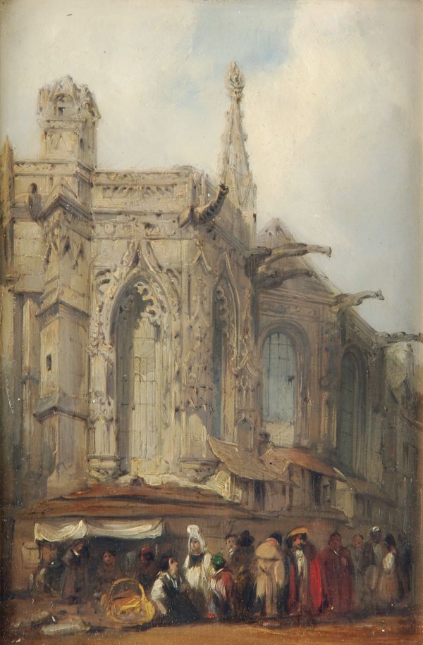 R. P. Bonington, Eglise Saint-Sauveur, Caen, oil sketch