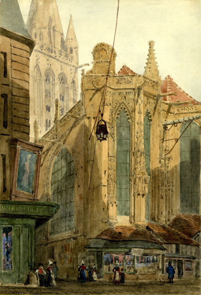 Eglise Saint Sauveur, Caen, by Ambrose Poynter, 1830