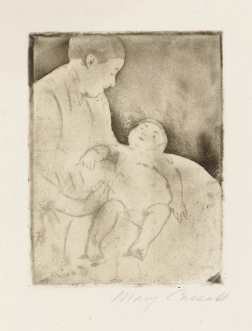 Mary Cassatt, Bill lying on his Mother's Lap, fifth state