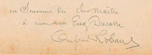 autograph dedication by Alfred Robaut
