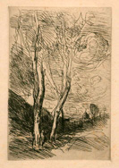Camille Corot, the Florentine Dome, etching