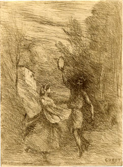 Camille Corot, Saltarelle, cliché-verre