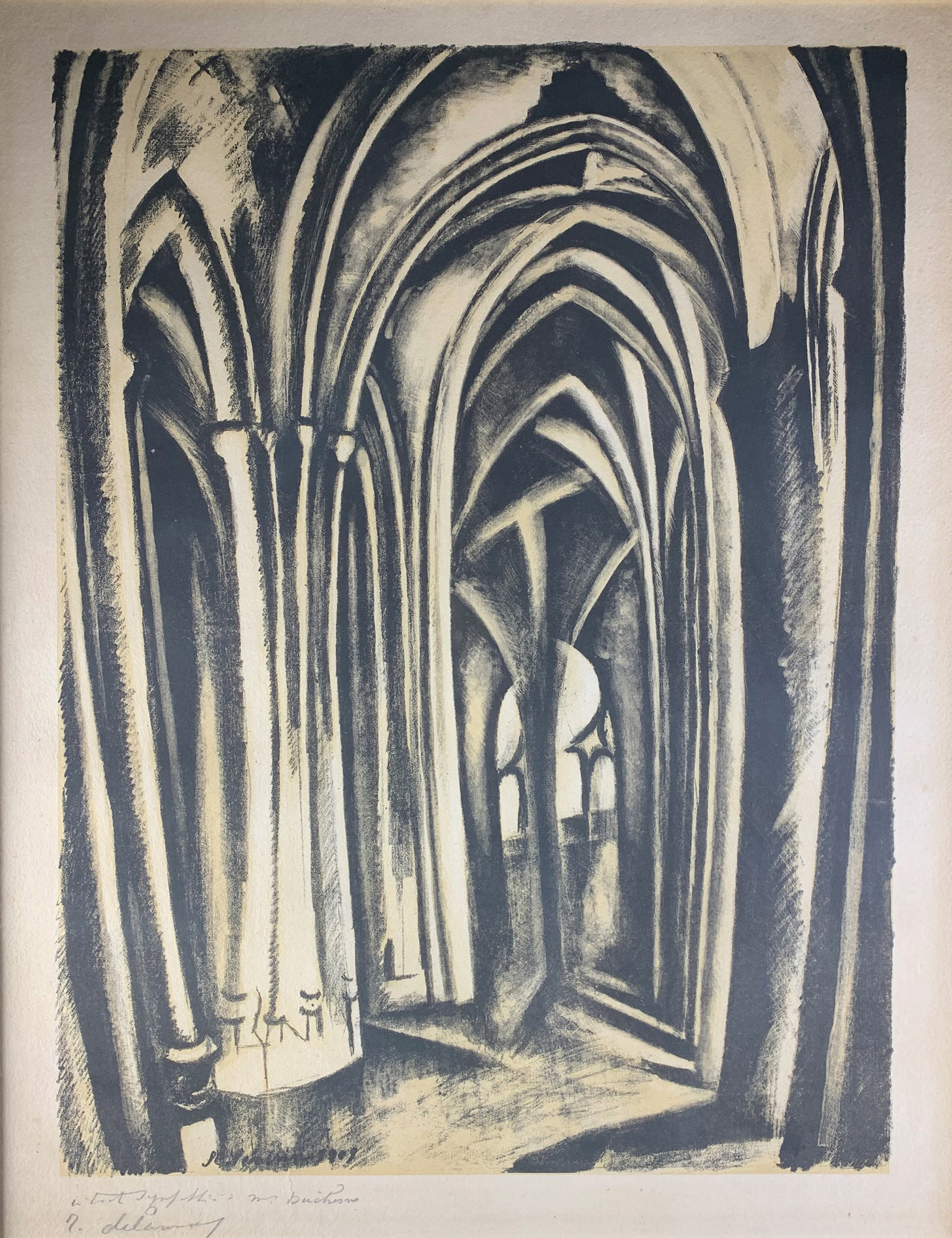 Robert Delaunay, Saint Sverin, ca. 1923-5 (?), color lithograph