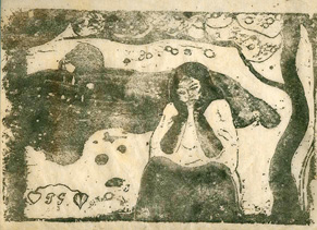 Paul Gauguin, Misères Humaines, bois gravé
