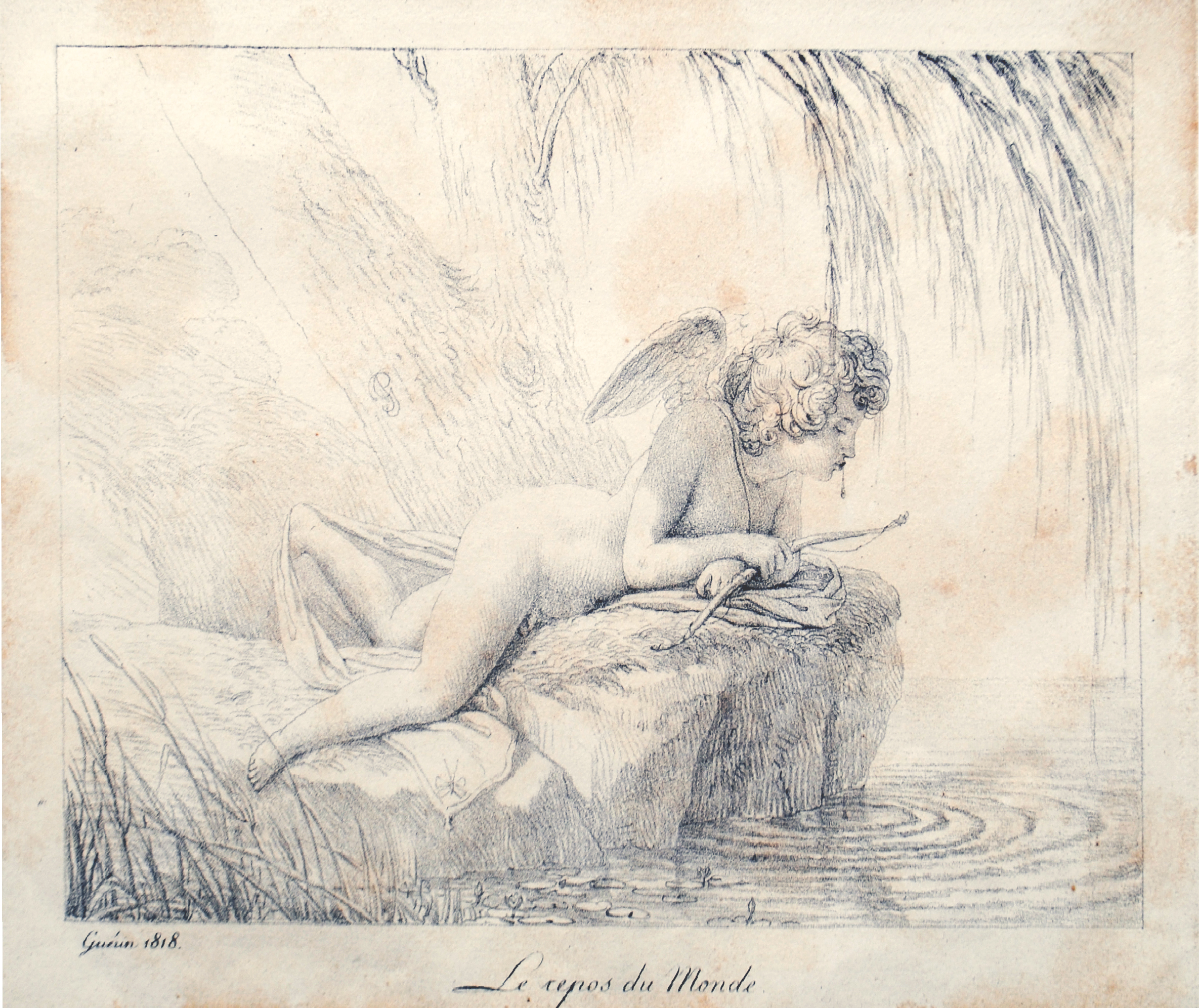 Pierre-Narcisse Guérin, Le Repos du Monde, lithograph, 1816