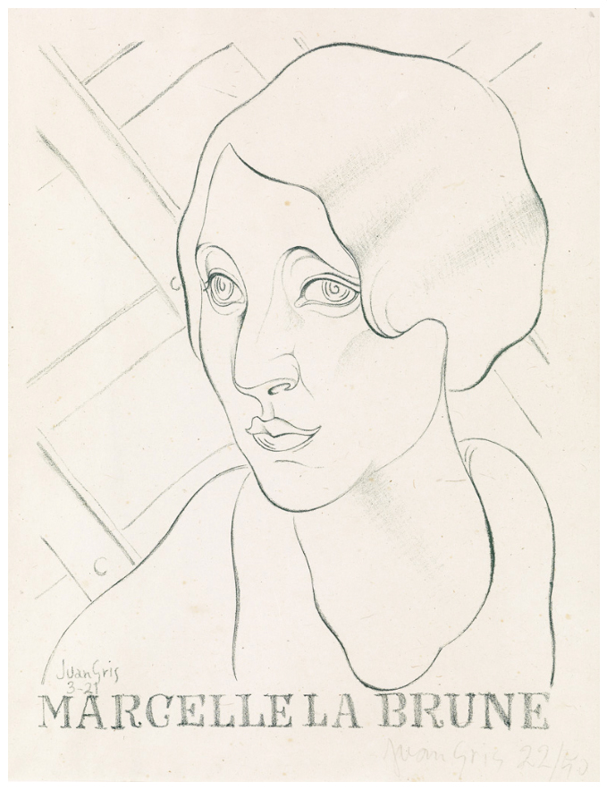 Juan Gris, Marcelle la Brune, lithograph, 1921