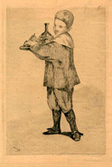 Edouard Manet, Enfant portant un Plateau, eau-forte