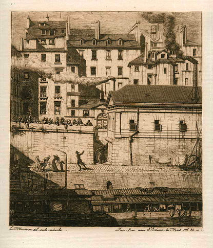 Charles Meryon, The Morgue, etching