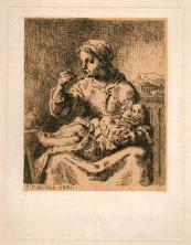 Jean-François Millet, The Porridge, etching