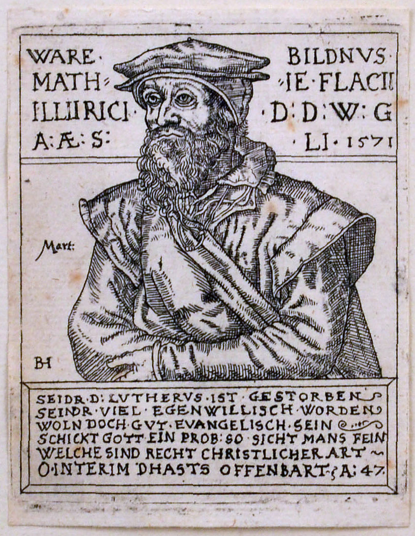 Balthasar Jenichen, Mathias Flacius, engraving, 1571