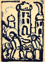 Georges Rouault, Christ and the Poor, etching