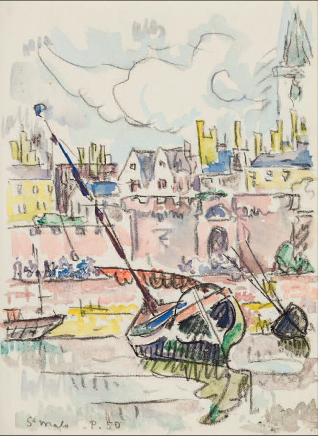 Paul Signac, Saint Malo, watercolor, circa 1927