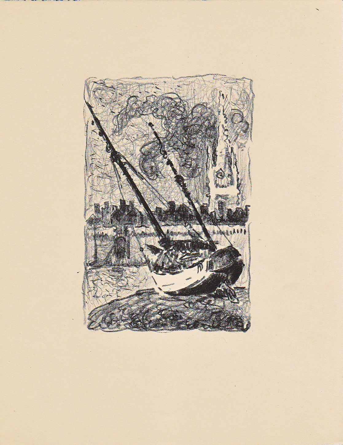 Paul Signac, Saint Malo II, lithograph, circa 1927