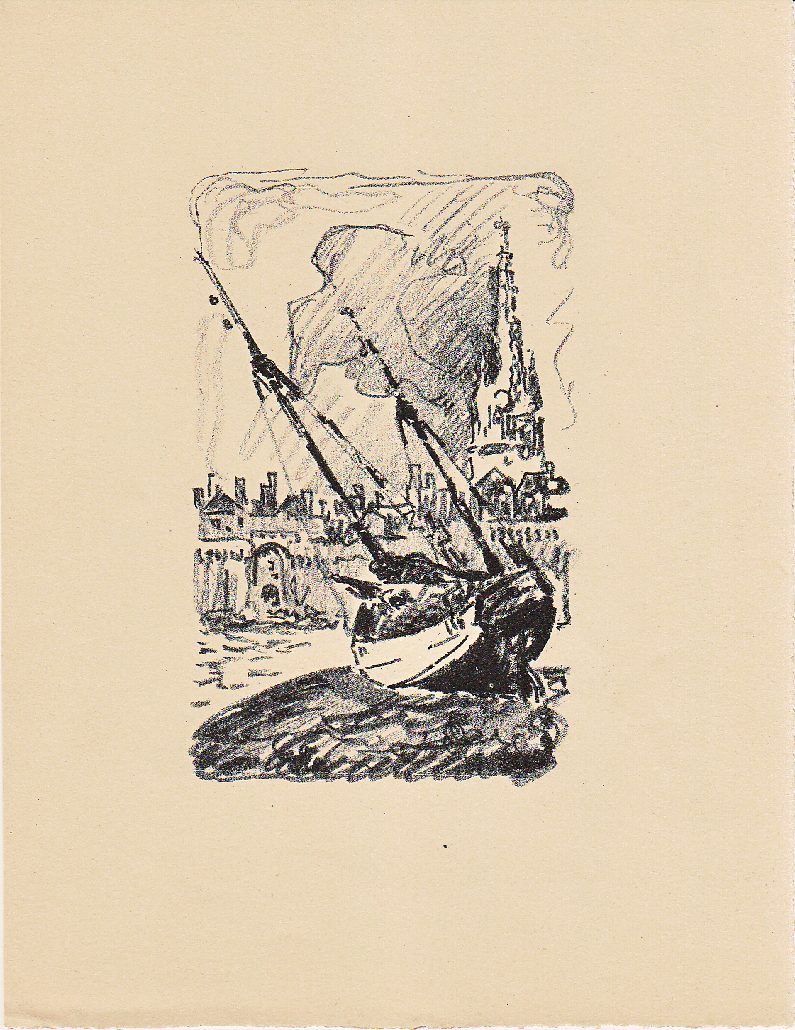 Paul Signac, Saint Malo III, lithograph, circa 1927