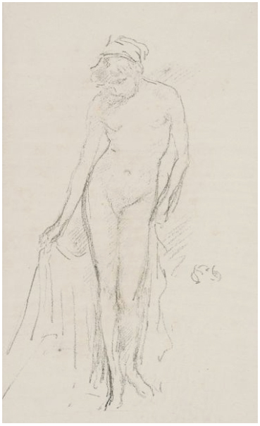 Whistler, Nude Model, Standing, lithograph, 1891