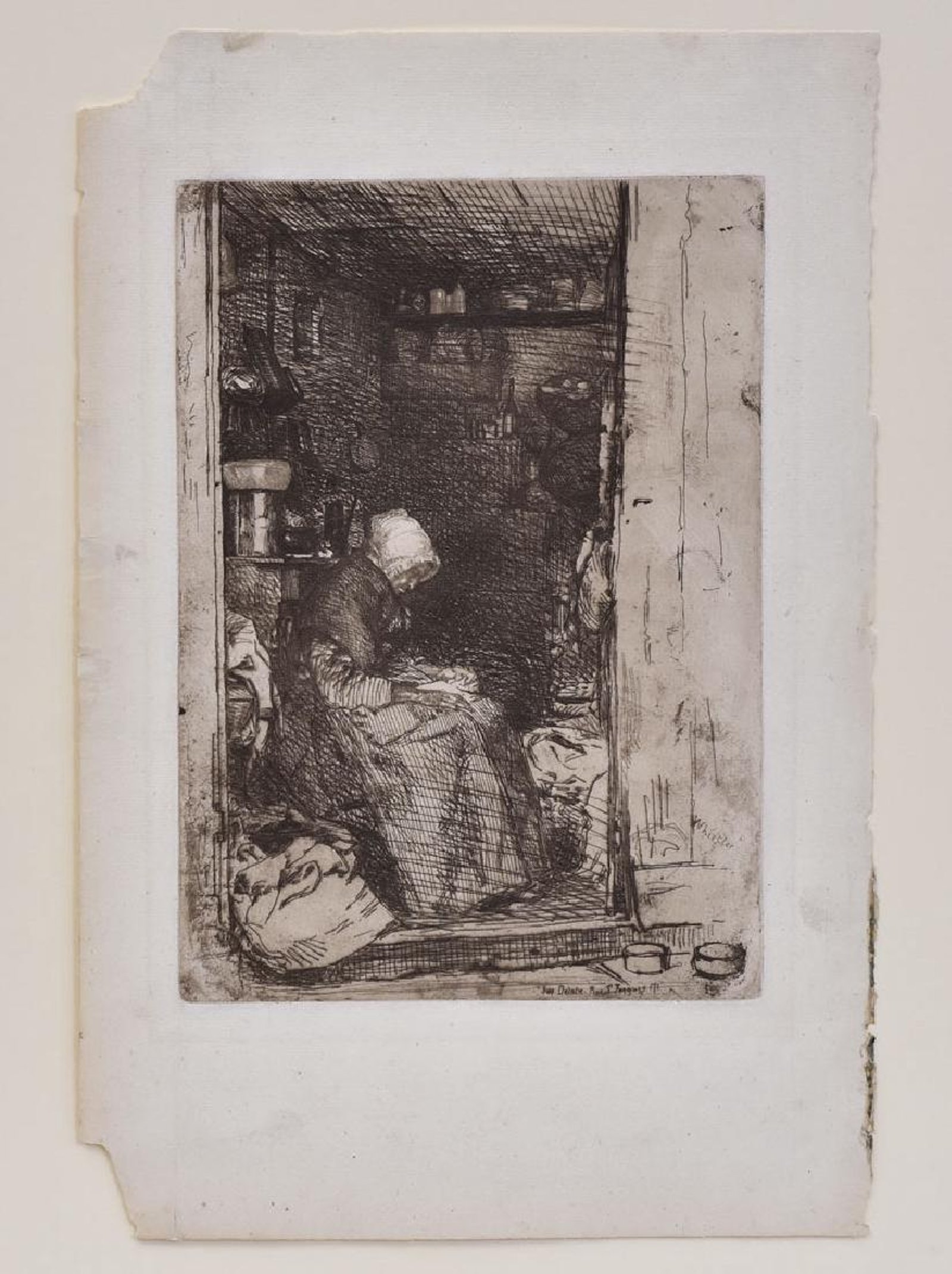 James Whistler, La Vieille aux Loques, etching, 1858