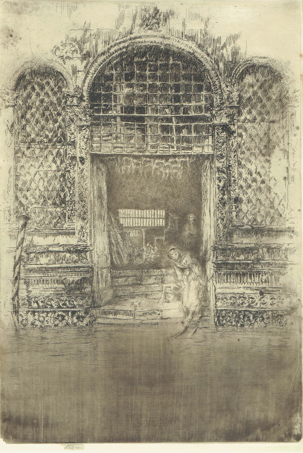 James McNeill Whistler, The Doorway, 1879, etching, drypoint and roulette